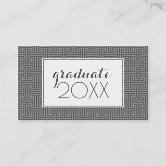 Einfache geometrische Formen des Foto-Abschluss-| Telefonnummerkarte (Rückseite)