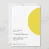 Einfache geometrische Formen Gelbgraues Brautparty Einladung (Vorderseite)