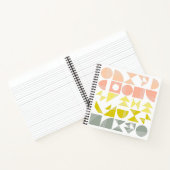 Einfache geometrische Formen in der Pastellkoralle Notizblock (Innenseite)