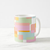 Einfache geometrische Formen in gelben Pastellfarb Kaffeetasse (VorderseiteRechts)