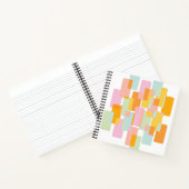 Einfache geometrische Formen in gelben Pastellfarb Notizblock (Innenseite)