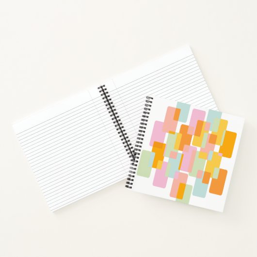 Einfache geometrische Formen in gelben Pastellfarb Notizblock (Innenseite)