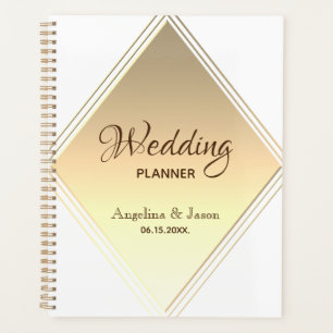 Einfache geometrische goldene Hochzeit Planer