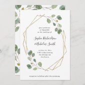 Einfache geometrische Hochzeit des Einladung (Vorne/Hinten)