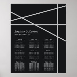 Einfache geometrische Hochzeitstabelle Poster