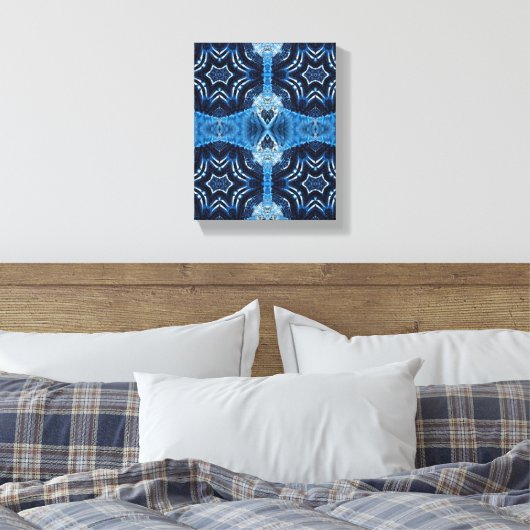 Einfache geometrische moderne Kunst, blaue Marmorm Leinwanddruck (Insitu (Schlafzimmer))
