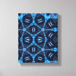 Einfache geometrische moderne Kunst, blaue Marmorm Leinwanddruck