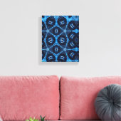 Einfache geometrische moderne Kunst, blaue Marmorm Leinwanddruck (Insitu (Wohnzimmer))