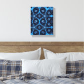 Einfache geometrische moderne Kunst, blaue Marmorm Leinwanddruck (Insitu (Schlafzimmer))