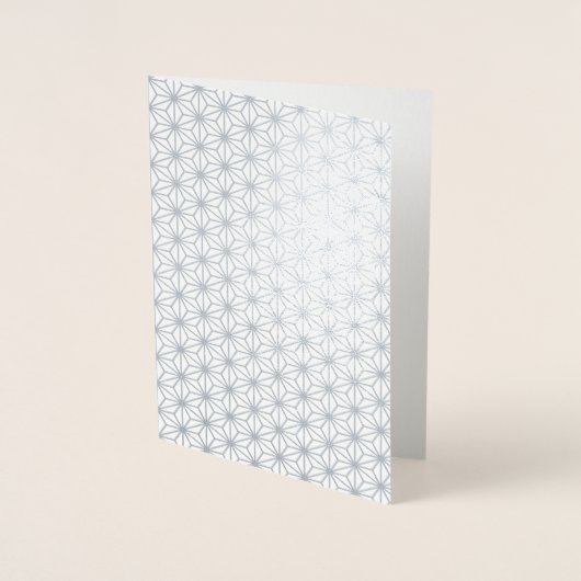 Einfache geometrische Muster Silver Wedding Einlad Folienkarte (Vorderseite)