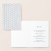 Einfache geometrische Muster Silver Wedding Einlad Folienkarte (Anzeige)