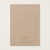 Einfache geometrische Ohrring-Grafikkarte aus Gold (Rückseite)