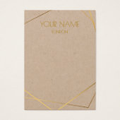 Einfache geometrische Ohrring-Grafikkarte aus Gold (Vorderseite)