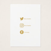 Einfache geometrische Ohrring-Grafikkarte aus Gold (Rückseite)