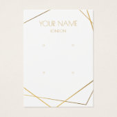 Einfache geometrische Ohrring-Grafikkarte aus Gold (Vorderseite)