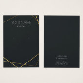 Einfache geometrische Ohrring-Grafikkarte aus Gold (Vorne & Hinten)