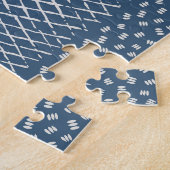 Einfache geometrische Pinselstriche: Farbblock Puzzle (Seite)