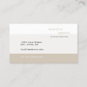 Einfache Geometrische QR Code Cappuccino Visitenkarte (Rückseite)