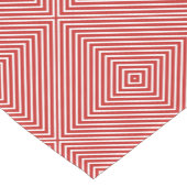 Einfache geometrische Quadrate und Streifen rot/we Kurzer Tischläufer (Ecke)