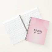 Einfache geometrische rosa Farbskala Notizblock (Innenseite)