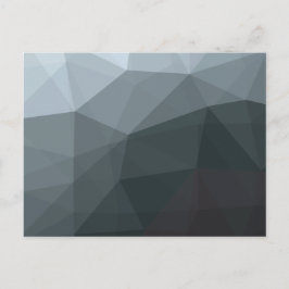 Einfache geometrische schwarze Gradient Postkarte