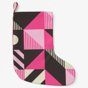 Einfache geometrische Skandinavische Artwork Kleiner Weihnachtsstrumpf
