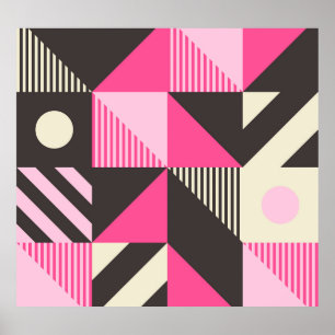 Einfache geometrische Skandinavische Artwork Poster
