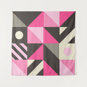 Einfache geometrische Skandinavische Artwork Wandteppich