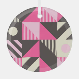 Einfache geometrische skandinavische Kunst Ornament Aus Glas