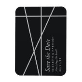 Einfache geometrische Stilhochzeitung Speichern Si Magnet (Vertikal)