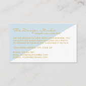 Einfache geometrische White & Gold Foil Wirkung Visitenkarte (Rückseite)