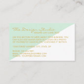 Einfache geometrische White & Gold Foil Wirkung Visitenkarte (Rückseite)