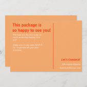 Einfache, geräuschlose Peach Red White Small Busin Dankeskarte (Vorne/Hinten)