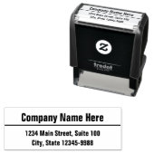 Einfache geschäftliche Bezeichnung Fett Text-Rücks Permastempel (Beispiel)