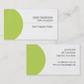 Einfache Geschäfts-Karten mit Limonem Grün Visitenkarte (Vorne/Hinten)