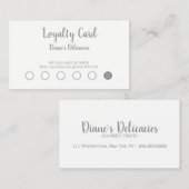 Einfache Geschäfts-u. Loyalitäts-Karte Treuekarte (Vorne/Hinten)