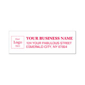 Einfache Geschäftsadresse mit Logo-Rücksendeadress Permastempel (Design)