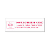 Einfache Geschäftsadresse mit Logo-Rücksendeadress Permastempel (Design)