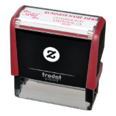 Einfache Geschäftsadresse mit Logo-Rücksendeadress Permastempel (Produkt)