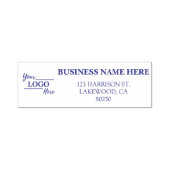 Einfache Geschäftsadresse mit Logo-Rücksendeadress Permastempel (Design)