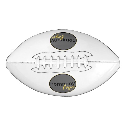 EINFACHE GESCHÄFTSEIGENE LOGO-FIRMA BRANDING WHITE FOOTBALL (Vorderseite)