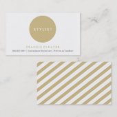 EINFACHE GESCHÄFTSKARTE :: Fett gefärbtes Fleckgol Visitenkarte (Vorne/Hinten)