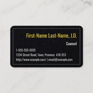 Einfache Geschäftskarte für Rechtsanwälte Visitenkarte