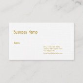 EINFACHE GESCHÄFTSKARTE VISITENKARTE (Vorderseite)