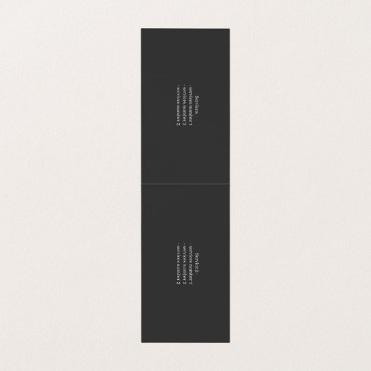 EINFACHE GESCHÄFTSKARTE VISITENKARTEN (Innenseite Aufgefaltet)