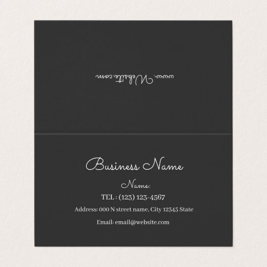 EINFACHE GESCHÄFTSKARTE VISITENKARTEN (Außenseite Aufgefaltet)