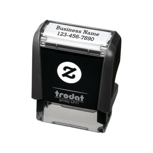 Einfache Geschäftsname- und Telefonnummer-Vorlage Permastempel (Produkt)