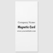 Einfache Geschäftswerbung 4" x 9" Magnetkarte (Vorderseite)