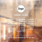 Einfache Geschäftszeiten für Logos und Texte Fensteraufkleber (Blatt 2)