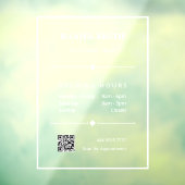 Einfache Geschäftszeiten QR-Code-Eröffnung Fensteraufkleber (Blatt 3)